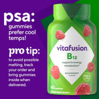 Vitafusion Vitamina B12 1000 mcg, 140 Gomitas, Sabor Frambuesa
