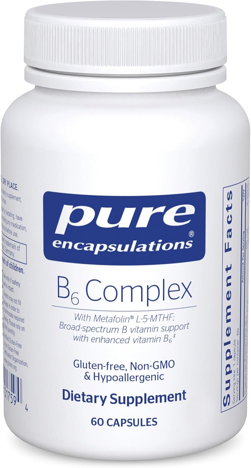 Pure Encapsulations Complejo B6 - Apoyo para el Sistema Nervioso y la Salud Cerebral - 60 Cápsulas