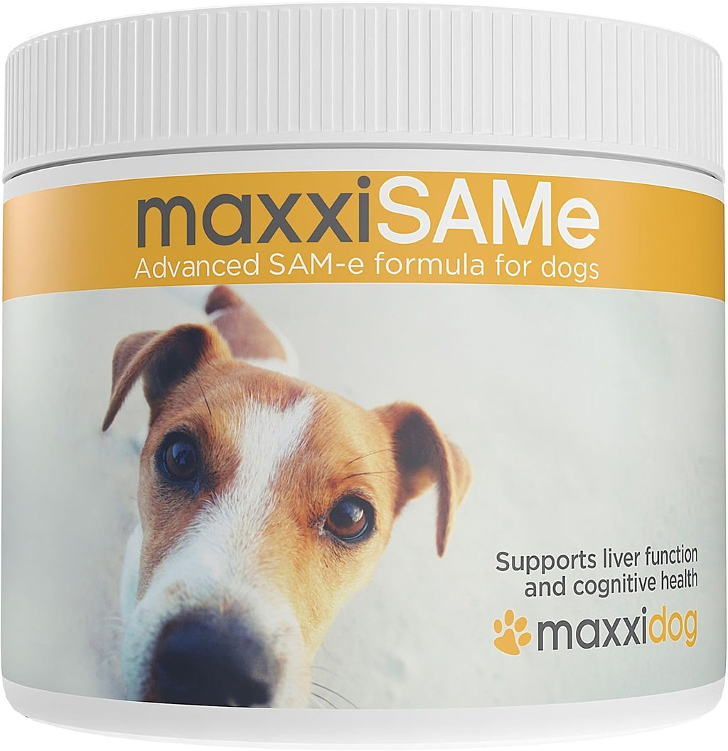 maxxiSAMe Suplemento Avanzado de SAM-e en Polvo para Perros - Apoyo Hepático, Cognitivo y Articular, 150g