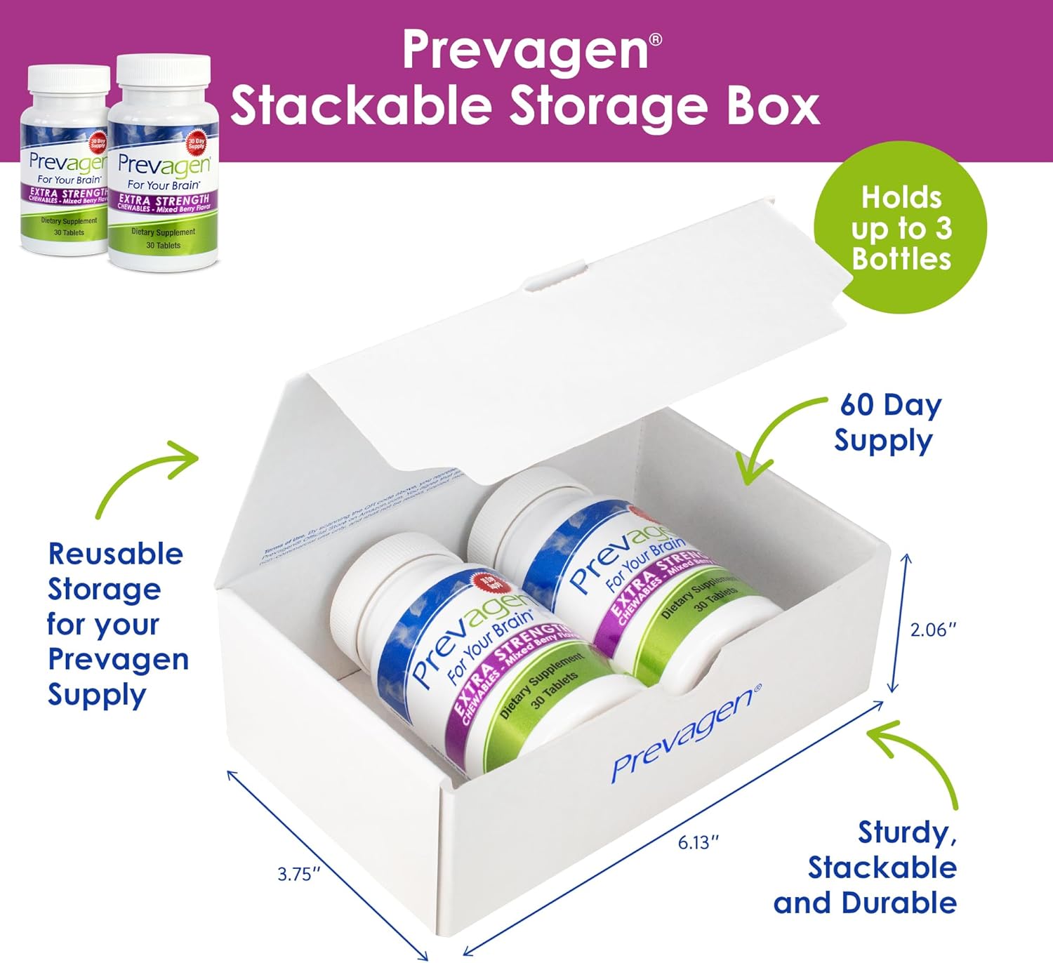 Prevagen Extra Strength Comprimibles Masticables Sabor Arándanos - 60 Comprimidos (2 Meses de Suministro) | 20mg de Apoaequorina + Vitamina D3