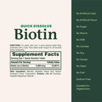 Nature's Bounty Biotina 5000 mcg – 60 Comprimidos de Disolución Rápida
