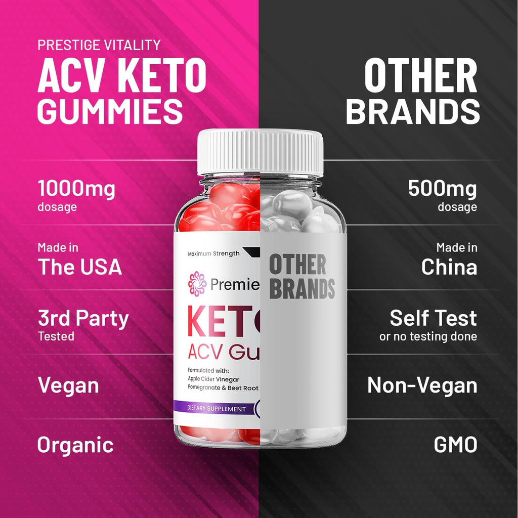 Premier Keto ACV Gummies - Fórmula Avanzada con Vinagre de Manzana y Vitamina B12