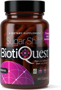 BiotiQuest Sugar Shift Probiótico - Reduce Antojos de Azúcar y Carbohidratos, 22B UFC, 60 Cápsulas