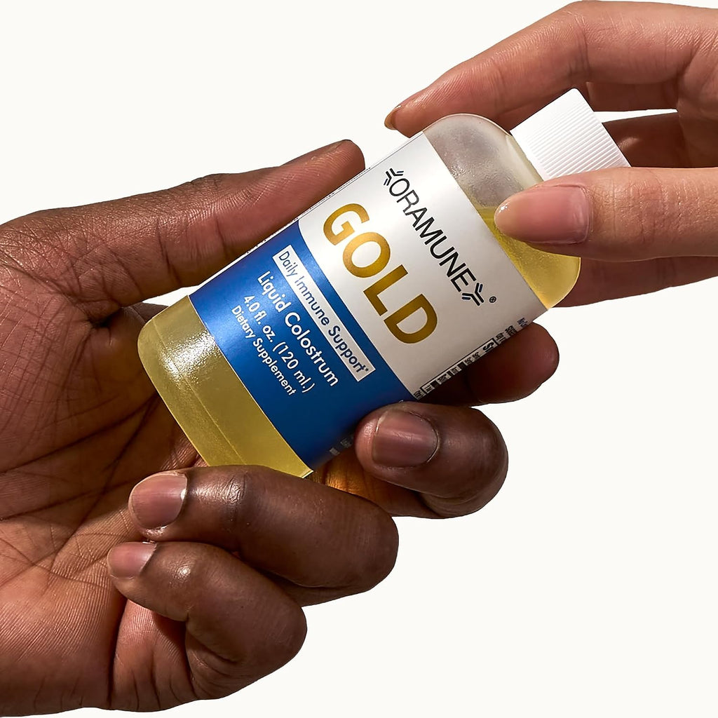 Oramune Gold Soporte Inmunológico – Calostro bovino líquido con factores de transferencia y lactoferrina (118 ml)
