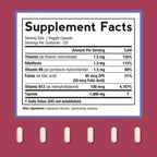Doctor's Recipes Suplemento de Taurina 1000mg con Vitaminas B, 120 Cápsulas Vegetales