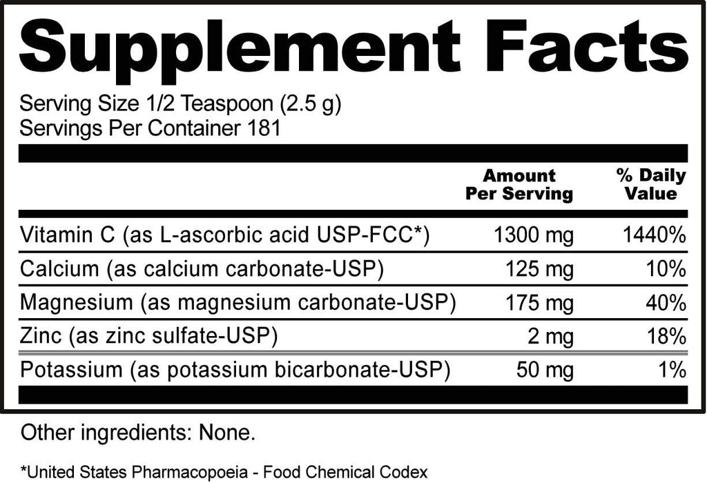 NutriBiotic Hypo-Aller C - Polvo de Vitamina C con Minerales, 454 g