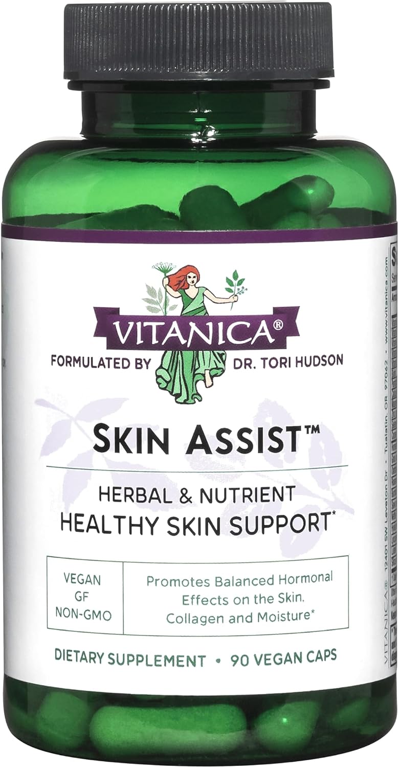 Vitanica Skin Assist, Apoyo Cutáneo, Vegano, 90 Cápsulas