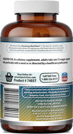 Amazing Formulas Taurine con Bioperine 1000 mg | Cápsulas Vegetales | No Transgénico | Sin Gluten | 100 Cápsulas