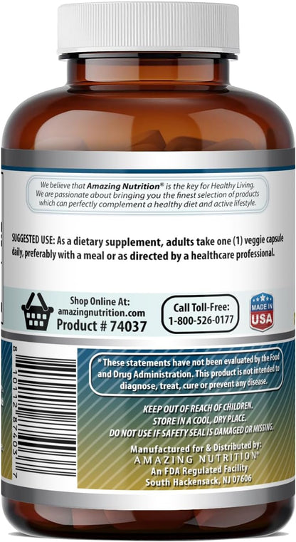 Amazing Formulas Taurine con Bioperine 1000 mg | Cápsulas Vegetales | No Transgénico | Sin Gluten | 100 Cápsulas – Image 4