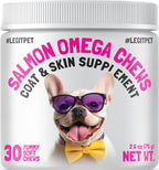 LEGITPET Omega 3 Aceite de Salmón de Alaska - Snacks Masticables para Perros (30 unidades)