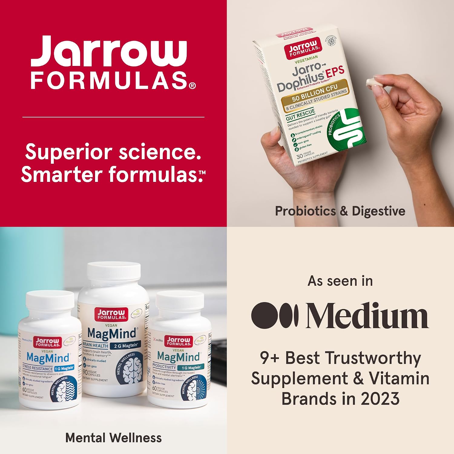 Jarrow Formulas Extra Strength Theanine 200 mg - 60 Cápsulas Vegetales