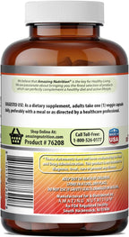 Amazing Formulas Vitamina C (Ácido Ascórbico) 1000 mg con Rosa Mosqueta y Bioflavonoides Cítricos - 120 Cápsulas Vegetales