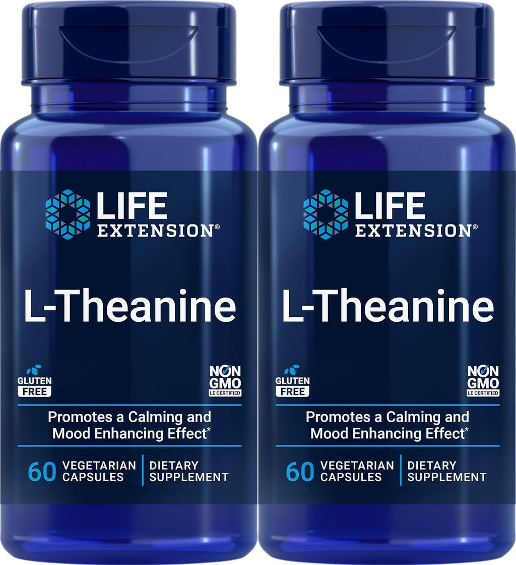 Life Extension L-Teanina, 60 Cápsulas Vegetarianas (Pack de 2)