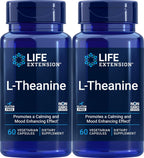 Life Extension L-Teanina, 60 Cápsulas Vegetarianas (Pack de 2)