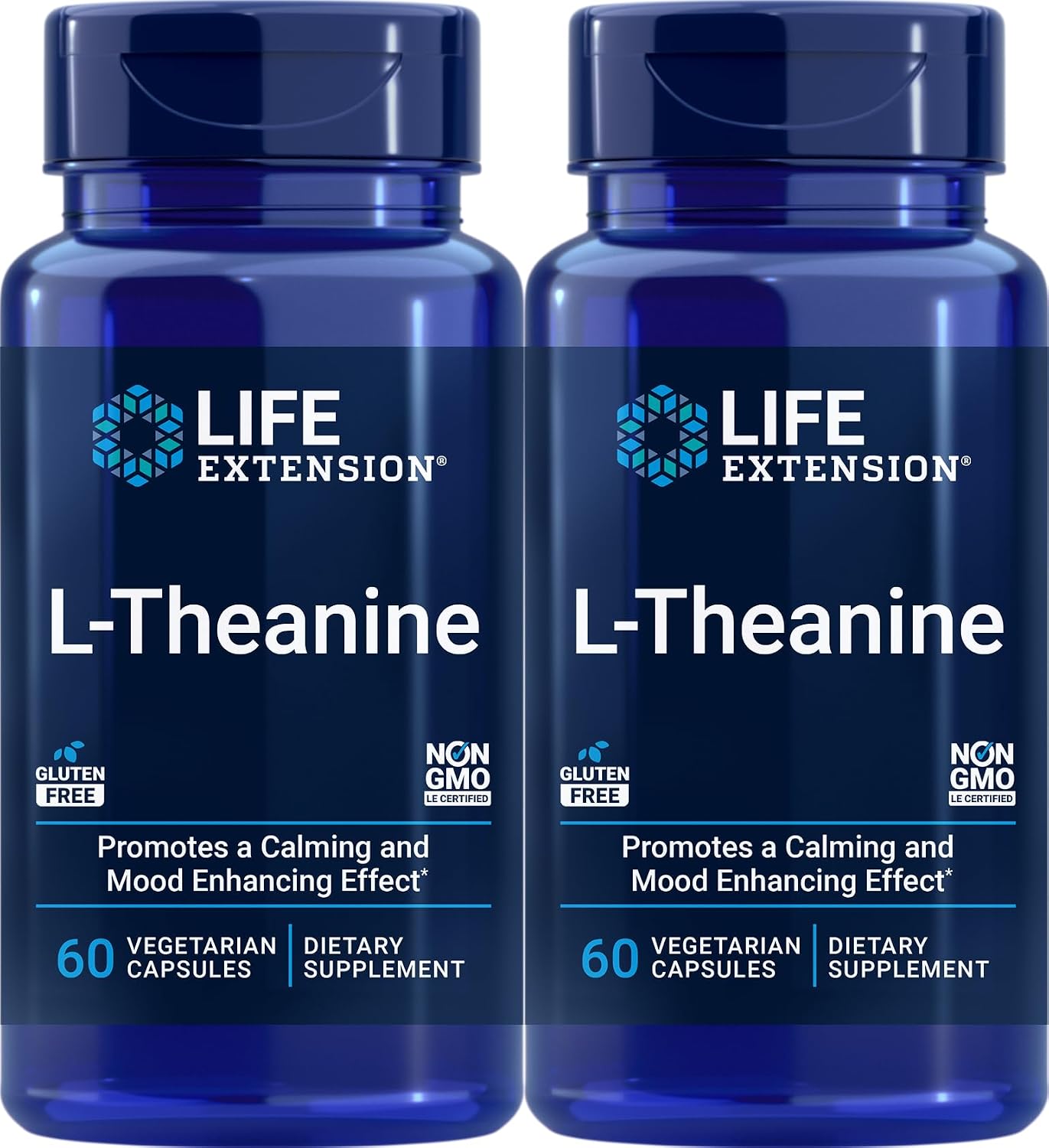 Life Extension L-Teanina, 60 Cápsulas Vegetarianas (Pack de 2)