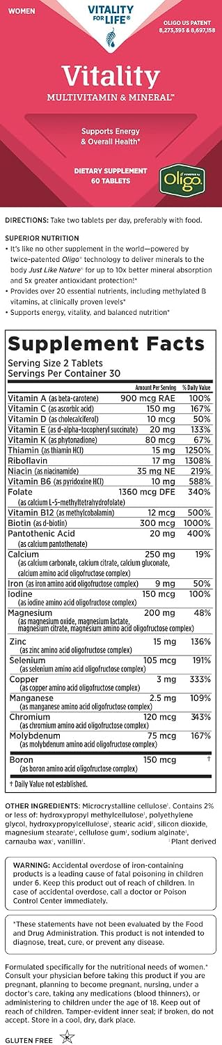 Melaleuca Multivitamínico y Mineral para Mujeres – 60 Comprimidos