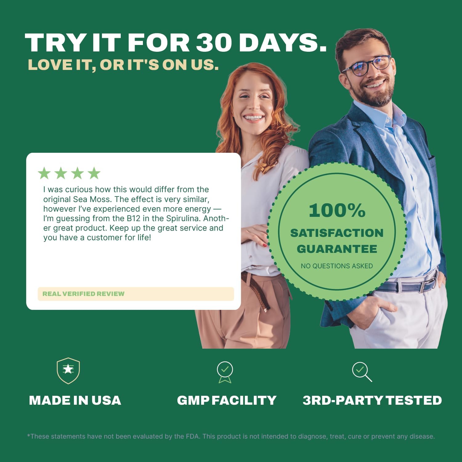 Cápsulas de Musgo Marino y Espirulina - Complemento Alimenticio Natural - 120 Cápsulas