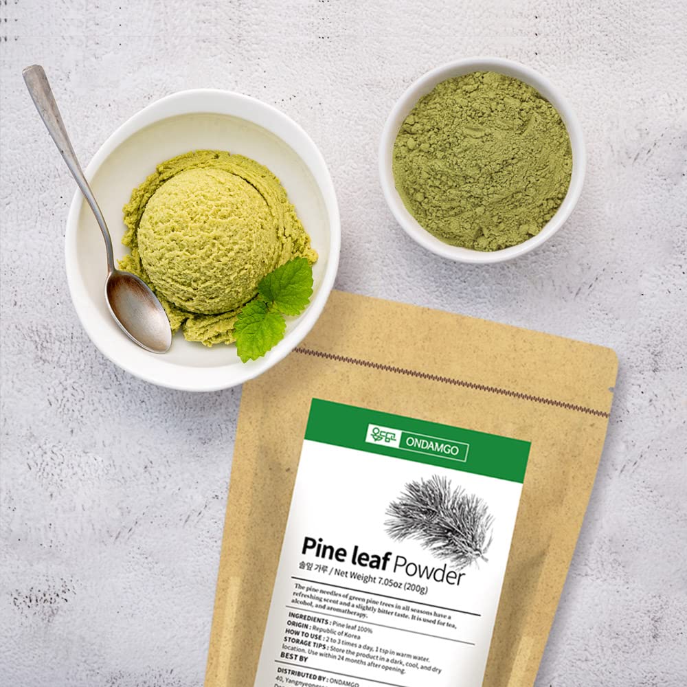 ONDAMGO Polvo Natural de Agujas de Pino 200g - 100% Hoja de Pino en Polvo