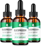 GlucoFreedom Drops (3 Pack) - Fórmula Oficial - Gotas Líquidas de Bienestar General, 6 oz