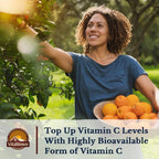 Vitalitown Complejo de Vitamina C 1000 mg con Escaramujo, Bioflavonoides, Cúrcuma y Equinácea - 90 Comprimidos