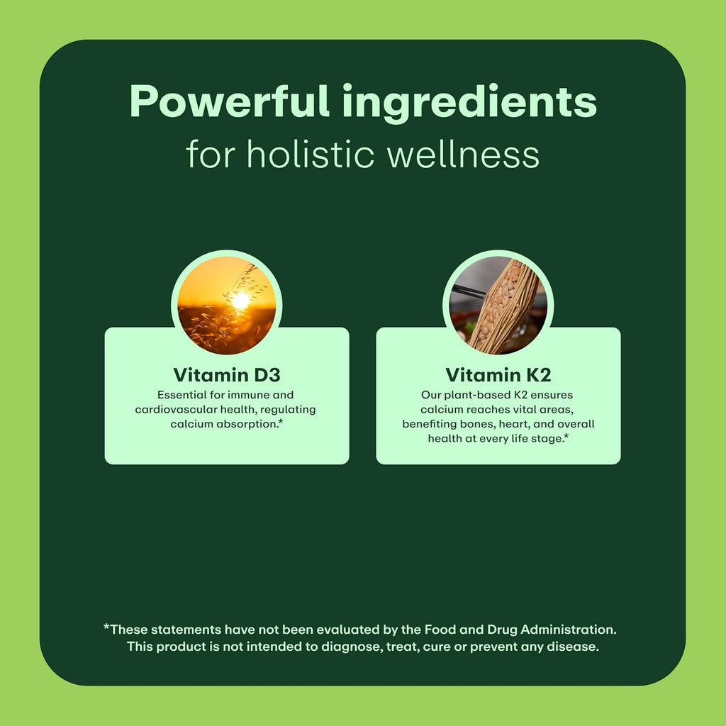 WellWithAll Vitamina D3 5000 UI (125 mcg) con Vitamina K2 100 mcg - 60 Cápsulas Veganas