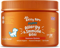 Zesty Paws Puppy Allergy Immune Bites - Masticables para alergias caninas, probióticos para picor de piel y oídos, sabor cordero, 90 unidades