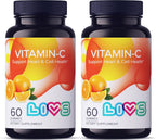 LIVS Gominolas de Vitamina C y Zinc para Adultos y Niños - 125mg Vitamina C y 20mg Zinc por Dosis - 45 Gominolas Veganas con Sabor a Limón
