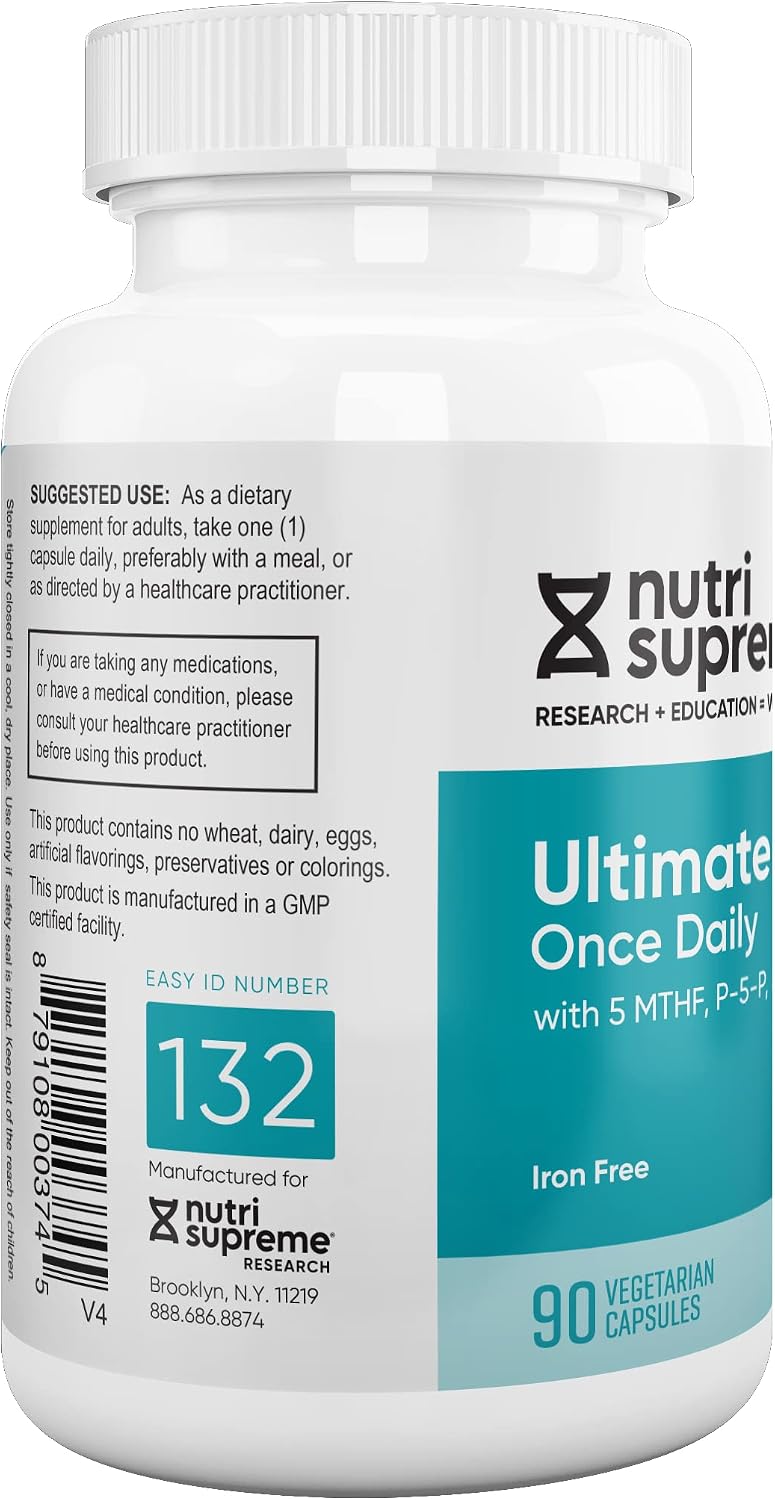 Nutri Supreme Ultimate Multivitamin - Complejo Multivitamínico para Hombres y Mujeres con Vitaminas Metiladas, 90 Días