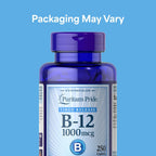 Puritan's Pride Vitamina B-12 1000 mcg, 250 Comprimidos de Liberación Prolongada - Suplemento Vegetariano