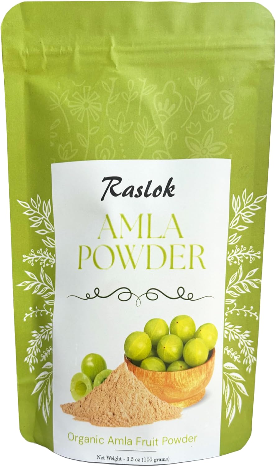 Raslok Amla Powder | Alto en Vitamina C, Antioxidantes, Potenciador de Energía (227 g)