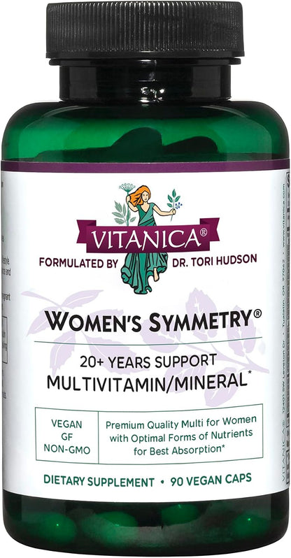 Vitanica Women's Symmetry, Multivitamínico Diario de Alta Potencia para Mujeres, Vegano, 180 Cápsulas – Image 8