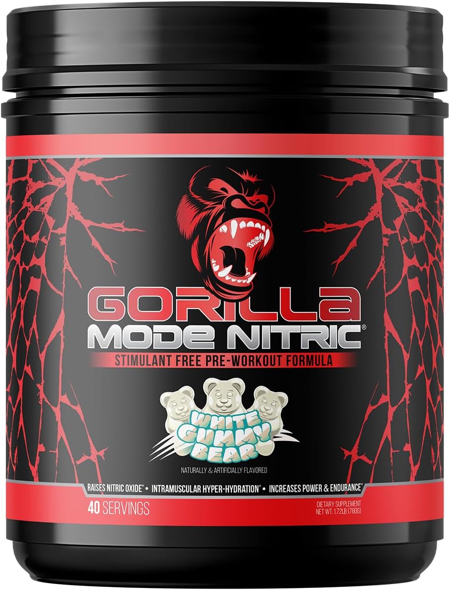Gorilla Mode Nitric – Pre-Entreno Sin Estimulantes (784g, Tiger's Blood)