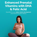 Conceive Plus Vitaminas Prenatales con Ácido Fólico, DHA y Colina - 60 Cápsulas Veganas