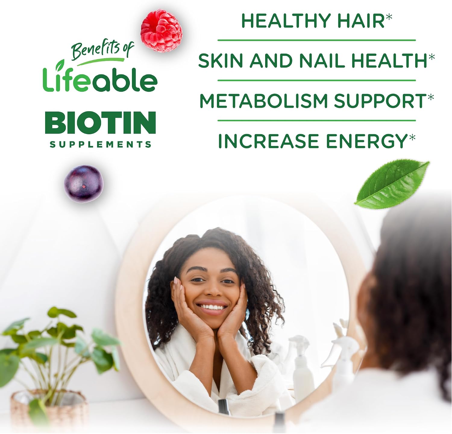 Lifeable Gominolas de Biotina 5000mcg Sin Azúcar - 90 Gominolas