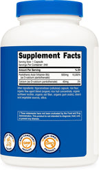 Nutricost Pantothenic Acid (Vitamin B5) 500 mg, 240 Capsules