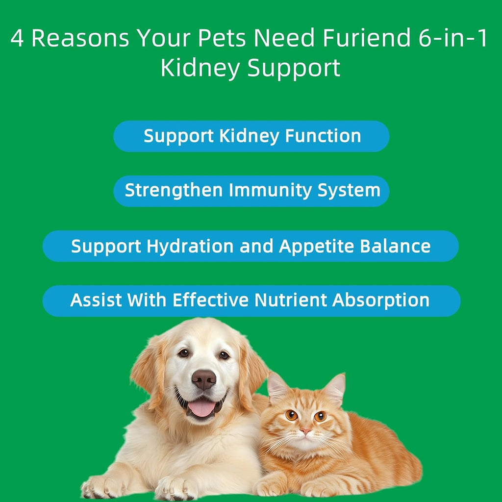 FURIEND Kidney Support – Suplemento Renal Líquido para Perros y Gatos | 59ml