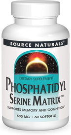 Source Naturals Fosfatidil Serina Matriz 500 mg, 60 Cápsulas Blandas