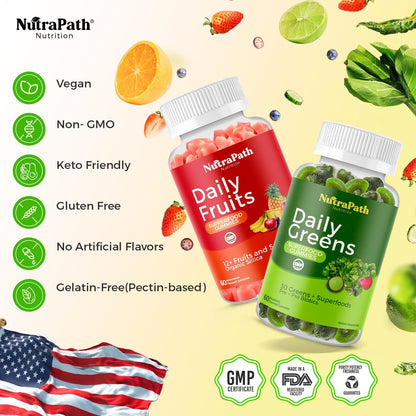 NutraPath Superfood Frutas y Verduras – Espinacas y brócoli: verduras de hoja verde que aportan hierro, calcio y – Image 2