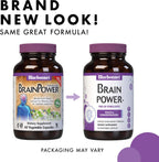 Bluebonnet BrainPower – Mezcla nootrópica de origen natural para la salud cerebral – Vegano, sin gluten, sin estimulantes – 60 cápsulas vegetales