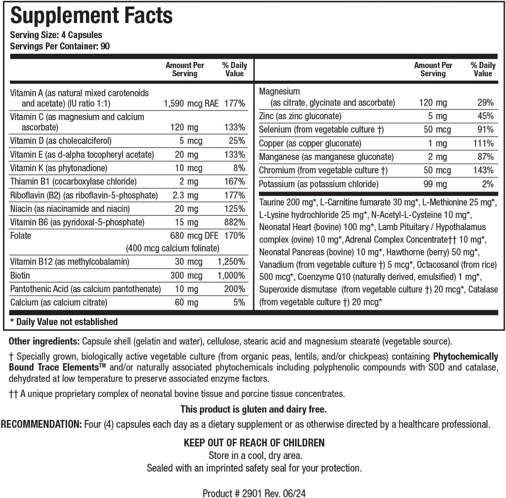 BIOTICS RESEARCH Bio Cardiozyme Forte - Multivitamínico para la Salud del Corazón (360 Cápsulas)