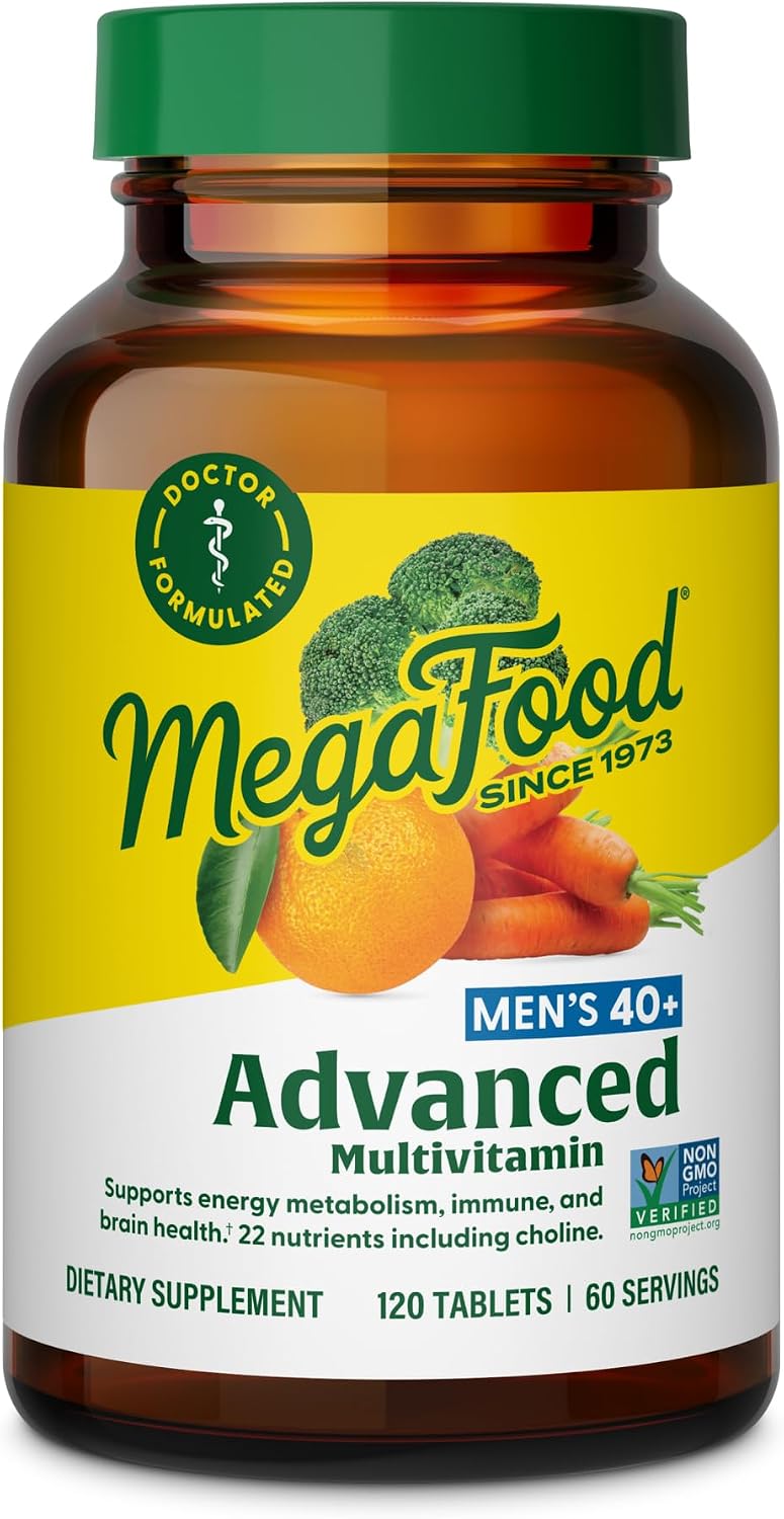 MegaFood Multivitamínico avanzado para hombres mayores de 40 años - 120 comprimidos (60 porciones)