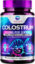 Nature's Peak Calostro Bovino 1000mg con 20% IgG - 60 Cápsulas