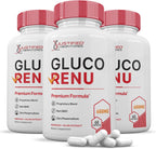 Gluco Renu 688 mg – Soporte de Glucógeno (3 Paquetes, 180 Cápsulas)