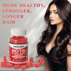 Hurdilen Biotina Colágeno Gummies 10000mcg - 90 Gominolas para Cabello, Piel y Uñas