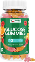YUM-V'S Glucose Gummies – Gominolas de Glucosa de Acción Rápida – Sabor Natural Naranja y Bayas – 60 Gominulas Masticables para Adultos y Niños