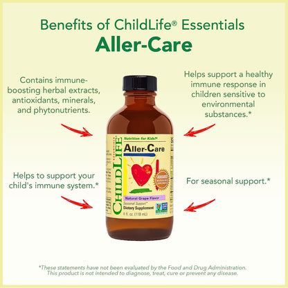CHILDLIFE ESSENTIALS Aller-Care - Jarabe Natural para Niños con Saúco, Zinc, Bromelina y Vitamina C - 118 ml – Image 5
