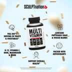 Sculpt Nation Multivitamínico Diario – Apoyo Nutricional con Frutas y Verduras (60 Cápsulas)