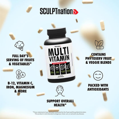 Sculpt Nation Multivitamínico Diario – Apoyo – Zinc: necesario para el mantenimiento de la visión normal y para el – Image 2
