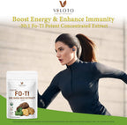 VELOTO Extracto Orgánico de He Shou Wu en Polvo 50:1 – Suplemento Herbal Puro de Fo-Ti, Sin Rellenos, Vegano, Tradicionalmente Usado para Cabello, Vitalidad y Antioxidante (170g)