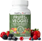 Healthy One Fruits & Veggies Formula - 27 Alimentos Integrales Ecológicos - 120 Cápsulas